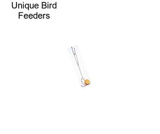 Unique Bird Feeders