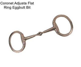 Coronet Adjusta Flat Ring Eggbutt Bit