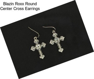 Blazin Roxx Round Center Cross Earrings