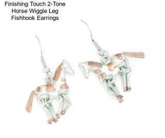 Finishing Touch 2-Tone Horse Wiggle Leg Fishhook Earrings