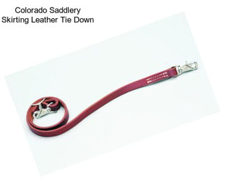 Colorado Saddlery Skirting Leather Tie Down