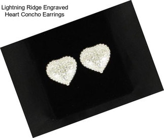 Lightning Ridge Engraved Heart Concho Earrings