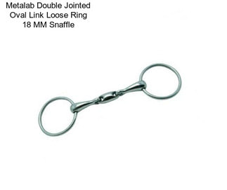 Metalab Double Jointed Oval Link Loose Ring 18 MM Snaffle