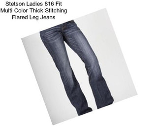 Stetson Ladies 816 Fit Multi Color Thick Stitching Flared Leg Jeans