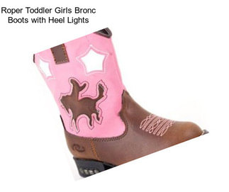 Roper Toddler Girls Bronc Boots with Heel Lights