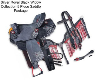 Silver Royal Black Widow Collection 5 Piece Saddle Package