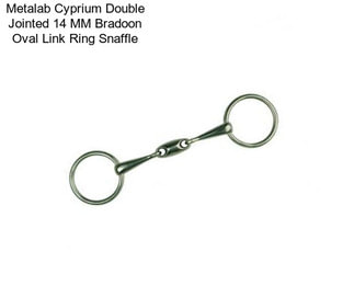 Metalab Cyprium Double Jointed 14 MM Bradoon Oval Link Ring Snaffle