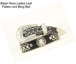 Blazin Roxx Ladies Leaf Pattern and Bling Belt