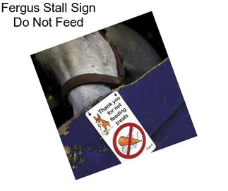 Fergus Stall Sign \