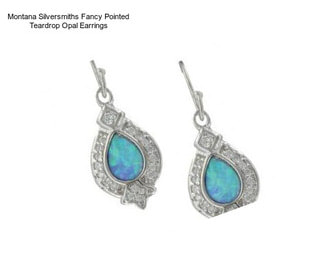 Montana Silversmiths Fancy Pointed Teardrop Opal Earrings