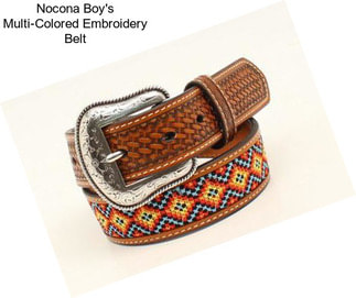 Nocona Boy\'s Multi-Colored Embroidery Belt