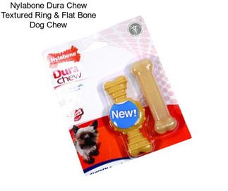Nylabone Dura Chew Textured Ring & Flat Bone Dog Chew