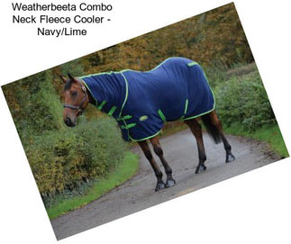 Weatherbeeta Combo Neck Fleece Cooler - Navy/Lime