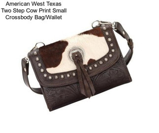 American West Texas Two Step Cow Print Small Crossbody Bag/Wallet