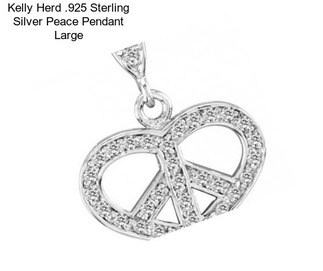 Kelly Herd .925 Sterling Silver Peace Pendant Large