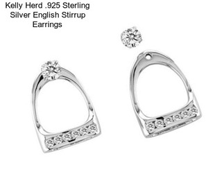 Kelly Herd .925 Sterling Silver English Stirrup Earrings