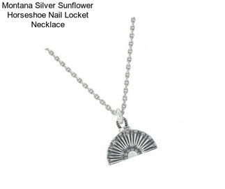 Montana Silver Sunflower Horseshoe Nail Locket Necklace