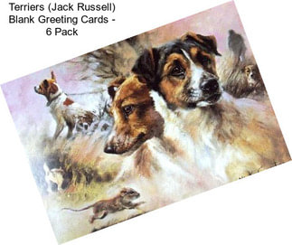 Terriers (Jack Russell) Blank Greeting Cards - 6 Pack