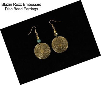 Blazin Roxx Embossed Disc Bead Earrings