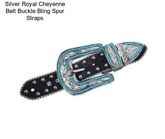 Silver Royal Cheyenne Belt Buckle Bling Spur Straps