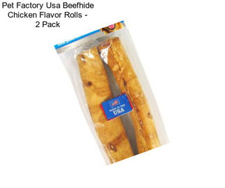 Pet Factory Usa Beefhide Chicken Flavor Rolls - 2 Pack