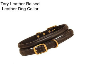 Tory Leather Raised Leather Dog Collar