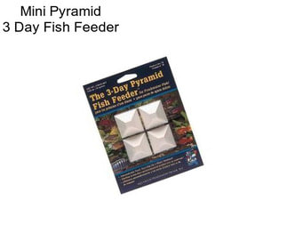 Mini Pyramid 3 Day Fish Feeder