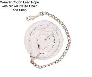 Weaver Cotton Lead Rope with Nickel Plated Chain and Snap
