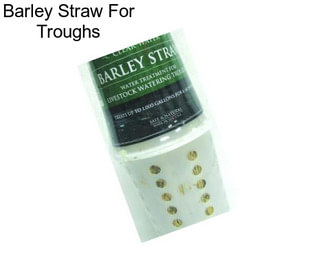 Barley Straw For Troughs