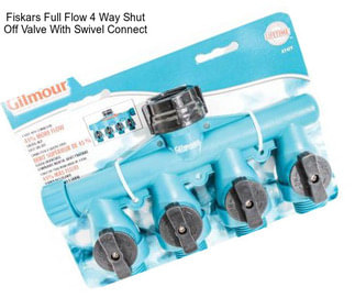 Fiskars Full Flow 4 Way Shut Off Valve With Swivel Connect