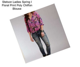 Stetson Ladies Spring I Floral Print Poly Chiffon Blouse