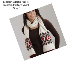 Stetson Ladies Fall III Intarsia Pattern Wool Scarf