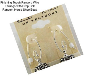 Finishing Touch Pandora Wire Earrings with Drop Link Random Horse Shoe Bead