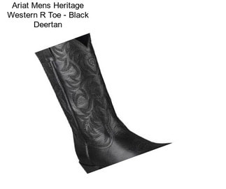 Ariat Mens Heritage Western R Toe - Black Deertan