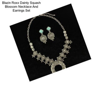 Blazin Roxx Dainty Squash Blossom Necklace And Earrings Set