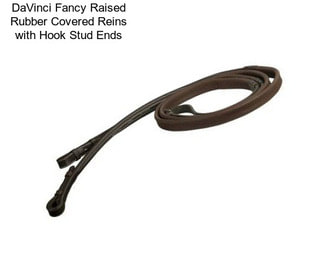 DaVinci Fancy Raised Rubber Covered Reins with Hook Stud Ends