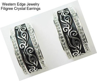 Western Edge Jewelry Filigree Crystal Earrings