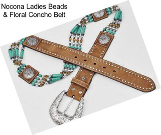 Nocona Ladies Beads & Floral Concho Belt