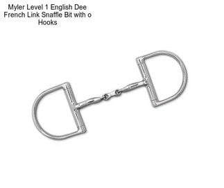 Myler Level 1 English Dee French Link Snaffle Bit with o Hooks