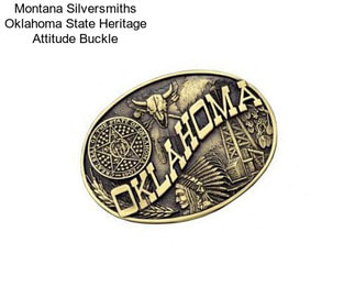 Montana Silversmiths Oklahoma State Heritage Attitude Buckle