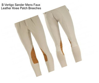 B Vertigo Sander Mens Faux Leather Knee Patch Breeches