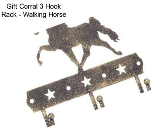 Gift Corral 3 Hook Rack - Walking Horse