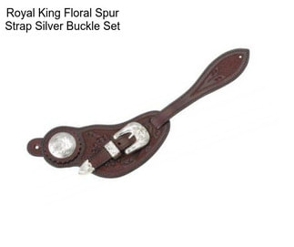 Royal King Floral Spur Strap Silver Buckle Set