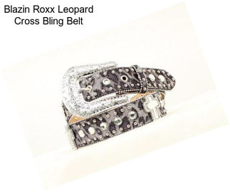 Blazin Roxx Leopard Cross Bling Belt