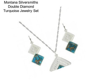 Montana Silversmiths Double Diamond Turquoise Jewelry Set