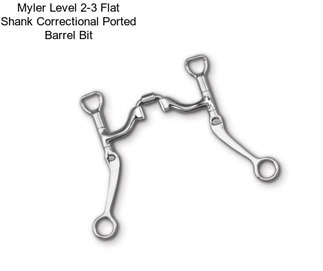 Myler Level 2-3 Flat Shank Correctional Ported Barrel Bit