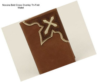 Nocona Bold Cross Overlay Tri-Fold Wallet