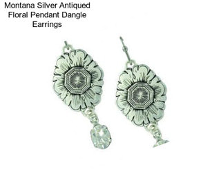 Montana Silver Antiqued Floral Pendant Dangle Earrings