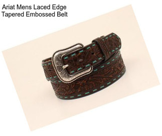 Ariat Mens Laced Edge Tapered Embossed Belt