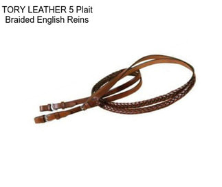 TORY LEATHER 5 Plait Braided English Reins